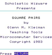 Square Pairs